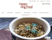 Tablet Screenshot of happydogfood.com
